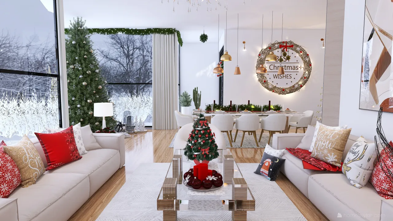 #ChristmasRoomContest- A Christmas Miracle 3d design renderings