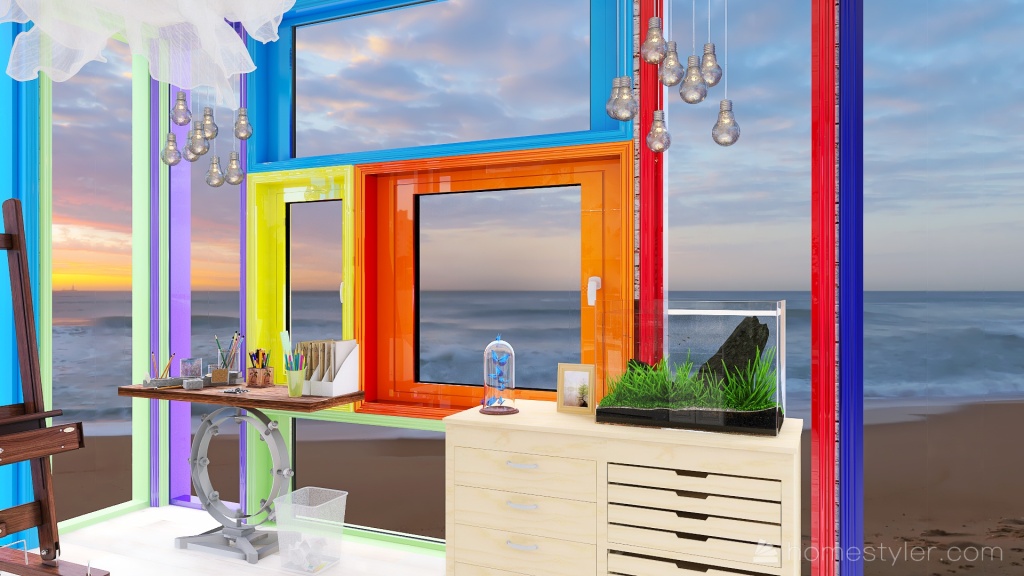 Beach Studio 3d design renderings