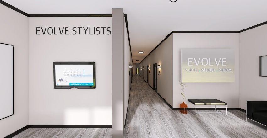 EVOLVE HAIR STUDIO 3d design renderings