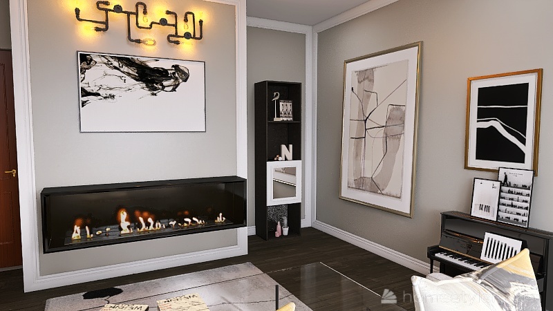 Jones Formal Living Room 3d design renderings