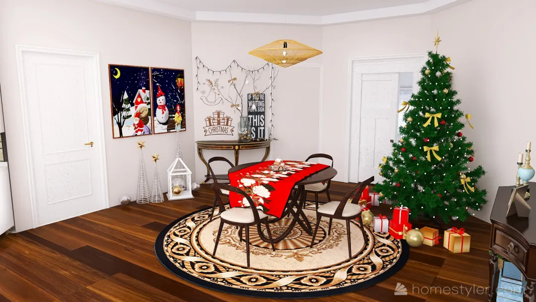 #ChristmasRoomContest_ Christmas Time... At Home! 3d design renderings