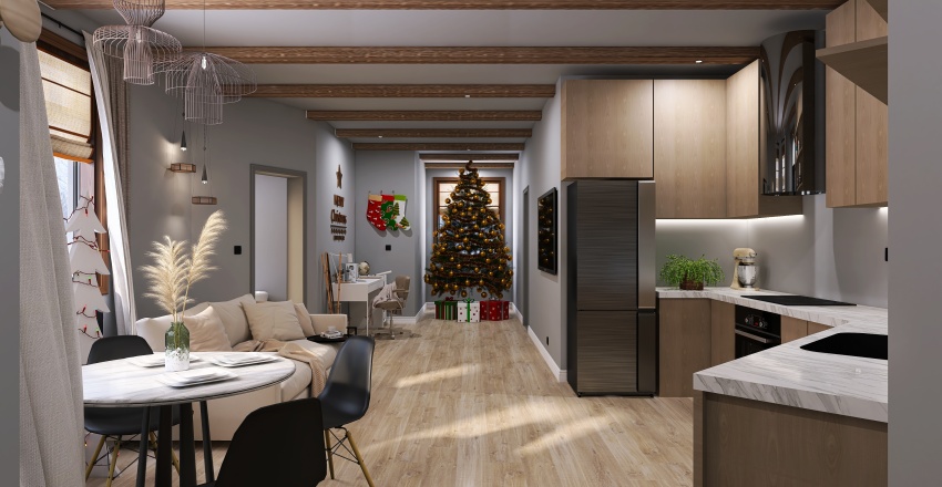 #ChristmasRoomContest Modern Christmas Home 3d design renderings