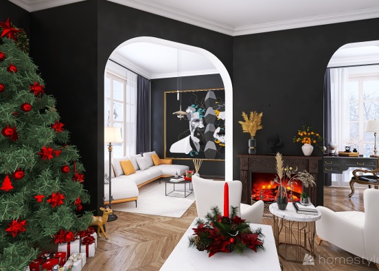 #ChristmasRoomContest - Modern house in Winter Design Rendering