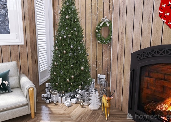 #ChristmasRoomContest~Little house in the frozen woods Design Rendering