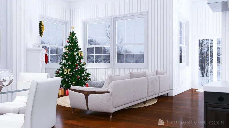 #ChristmasRoomContest Cozy Christmas Design 3d design renderings