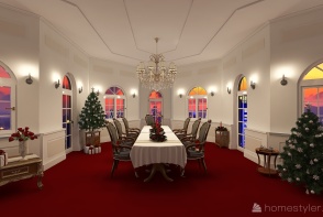 #ChristmasRoomContest Classical Style Design Rendering