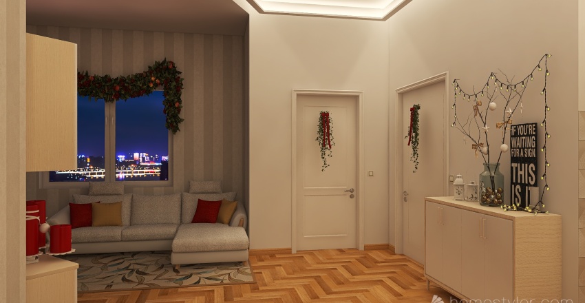 #ChristmasRoomContest Rudolph's Night 3d design renderings