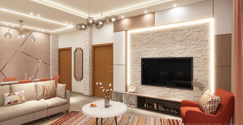 Apartment Redesign 3d design renderings
