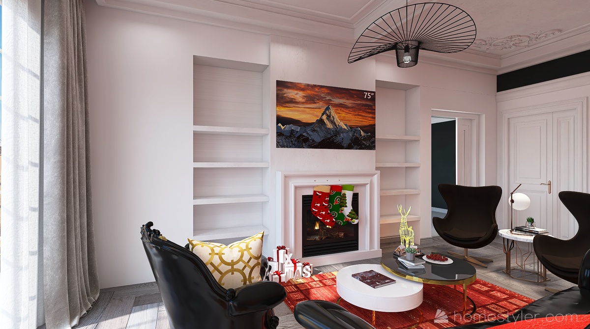 Room 1 Classic Black and White design ideas & pictures (73 sqm)Homestyler