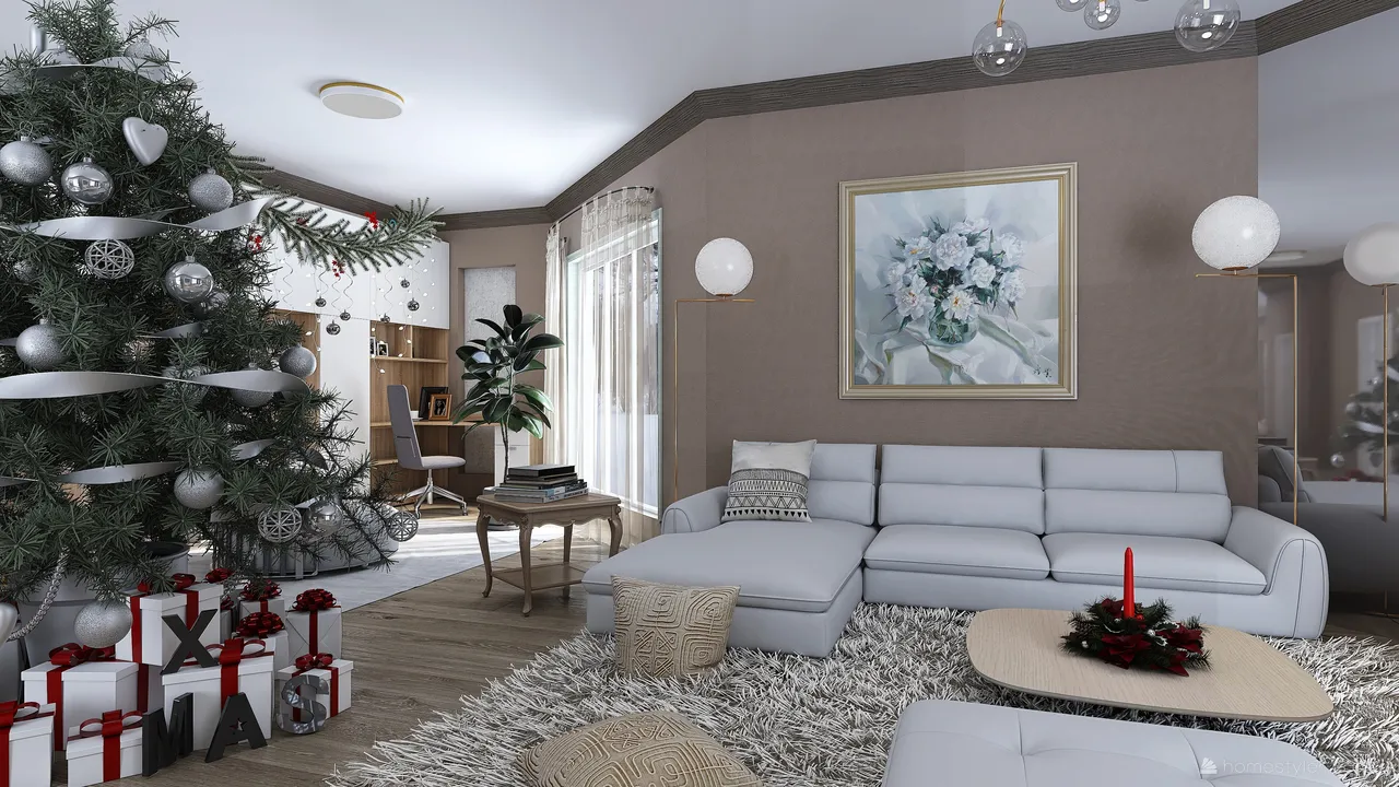 #ChristmasRoomContest_SnowyChristmas 3d design renderings