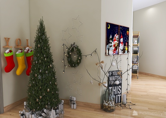 #ChristmasRoomContest_Nordic House Design Rendering
