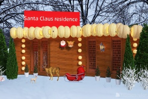 #ChristmasRoomContest_Santa Claus residence Design Rendering