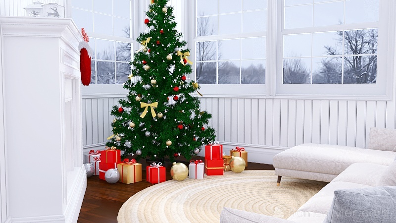 #ChristmasRoomContest Cozy Christmas Design 3d design renderings