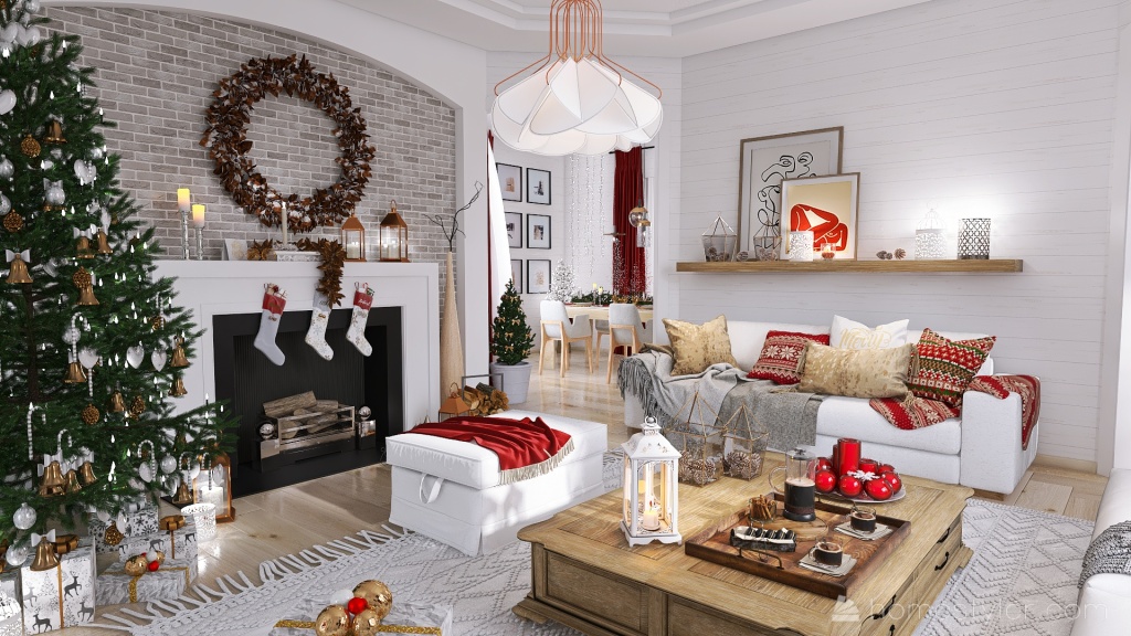 #ChristmasRoomContest -Visita de Santa Claus 3d design renderings