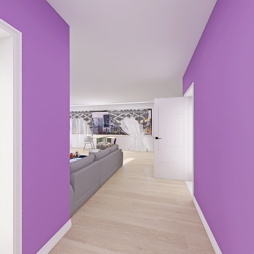 Living Room/kitchen 3d design renderings