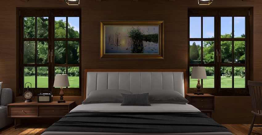 Living space 3d design renderings