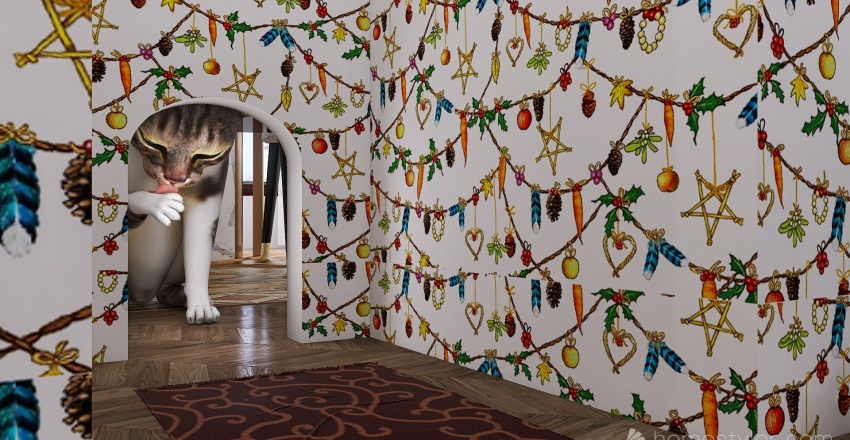 #ChristmasRoomContest_Not a Creature Was Stirring 3d design renderings