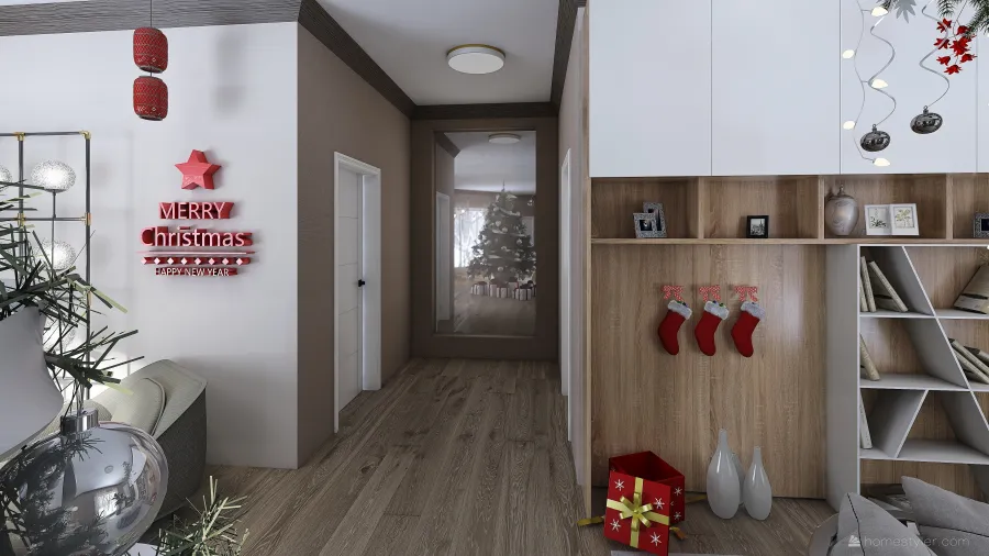 #ChristmasRoomContest_SnowyChristmas 3d design renderings