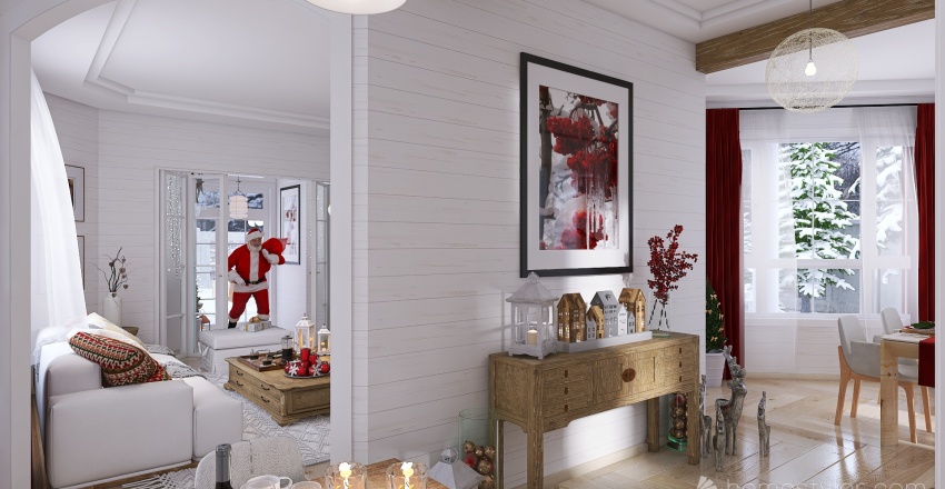 #ChristmasRoomContest -Visita de Santa Claus 3d design renderings