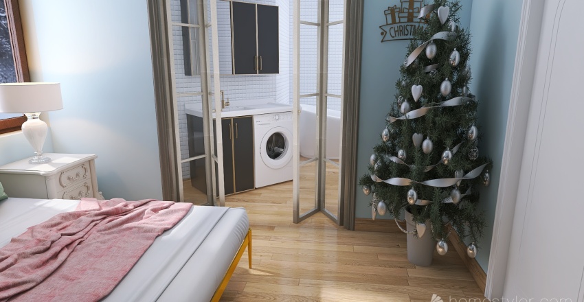 #ChristmasRoomContest_Nordic House 3d design renderings