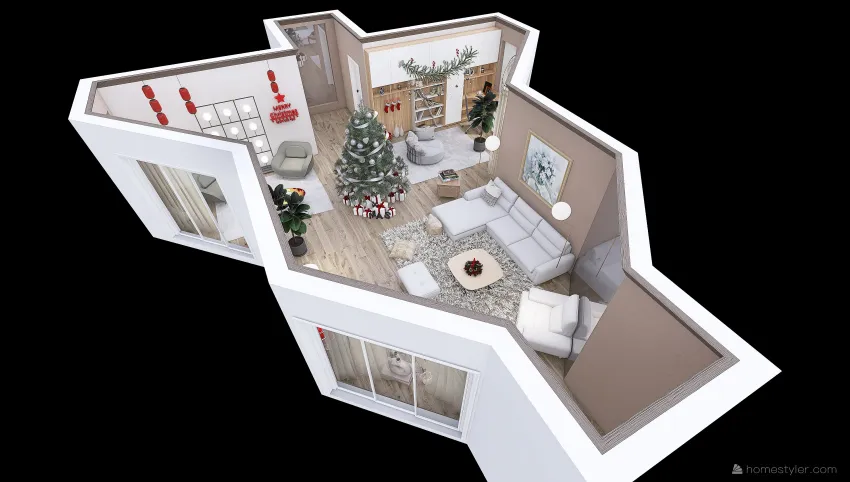 #ChristmasRoomContest_SnowyChristmas 3d design picture 69.4