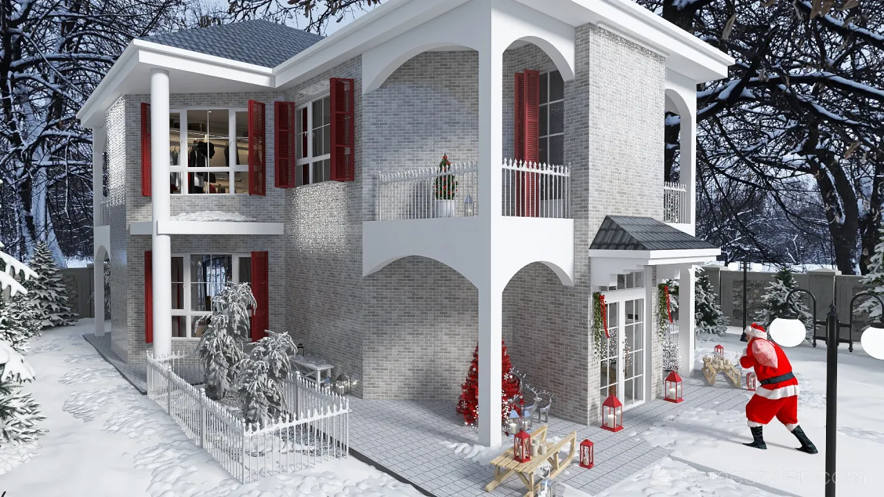 #ChristmasRoomContest -Visita de Santa Claus 3d design renderings