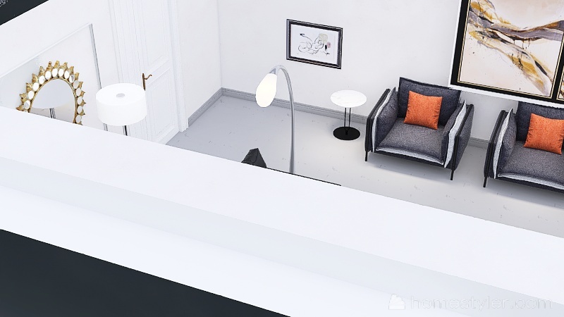 Copy of Room 1- Classic Black and White 3d design renderings
