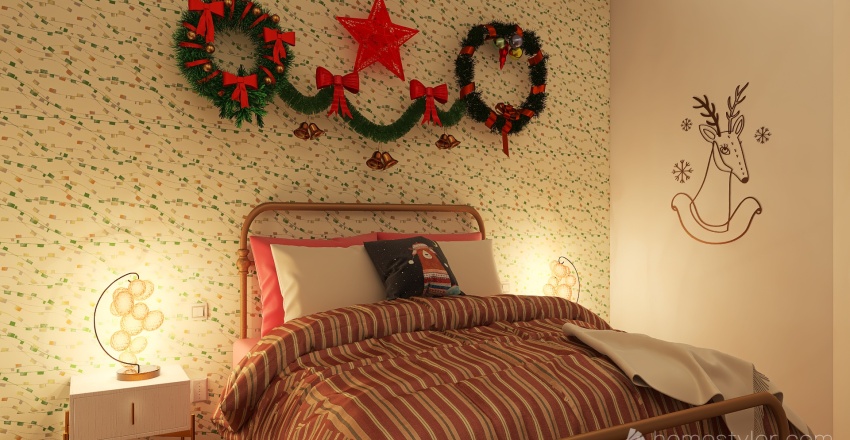 #ChristmasRoomContest Rudolph's Night 3d design renderings