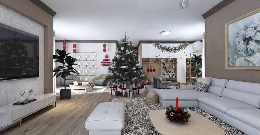 #ChristmasRoomContest_SnowyChristmas 3d design renderings