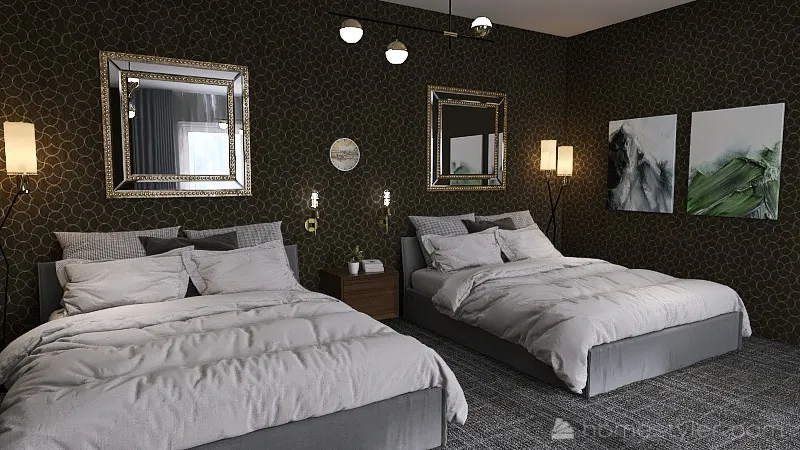Hotel Room 3d design renderings
