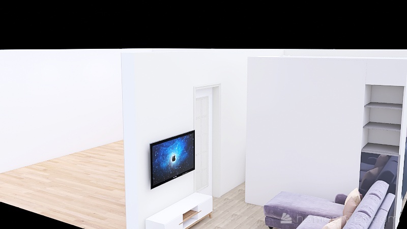 спальня-гостинная 3d design renderings