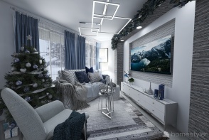 #ChristmasRoomContest-Snowy House Design Rendering