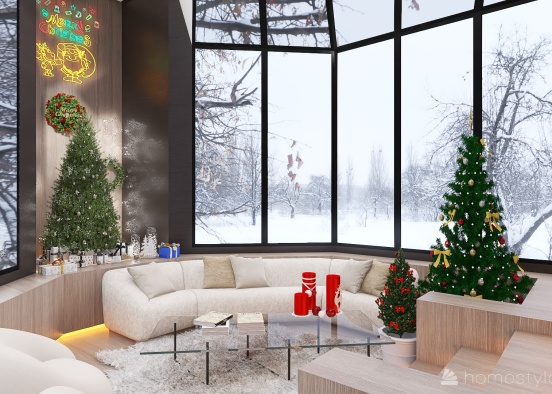 #ChristmasRoomContest_copy a Luxury Christmas Chalet Design Rendering