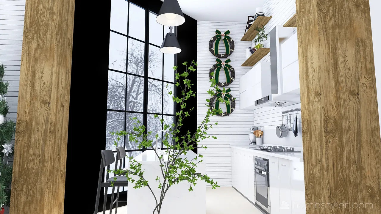 #ChristmasRoomContest- Modern Farmhouse 3d design renderings