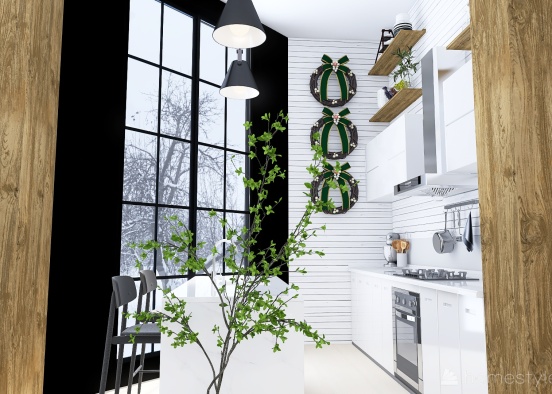 #ChristmasRoomContest- Modern Farmhouse Design Rendering