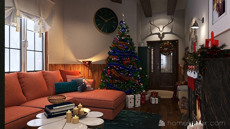 cozy cabin #ChristmasRoomContest_copy 3d design renderings