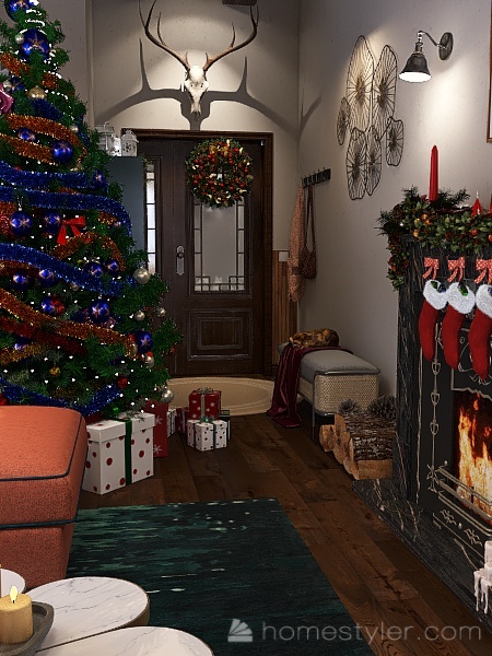cozy cabin #ChristmasRoomContest_copy 3d design renderings