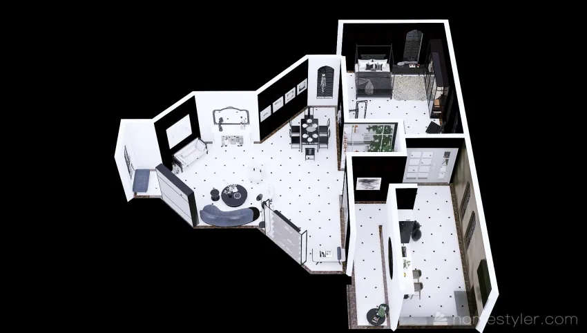 #ChristmasRoomContest_Ebony and Ivory 3d design picture 150.37
