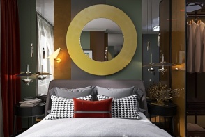Art Deco bedroom Design Rendering