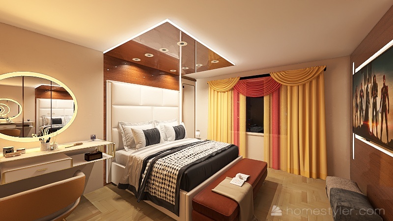Badroom (wood) 3d design renderings