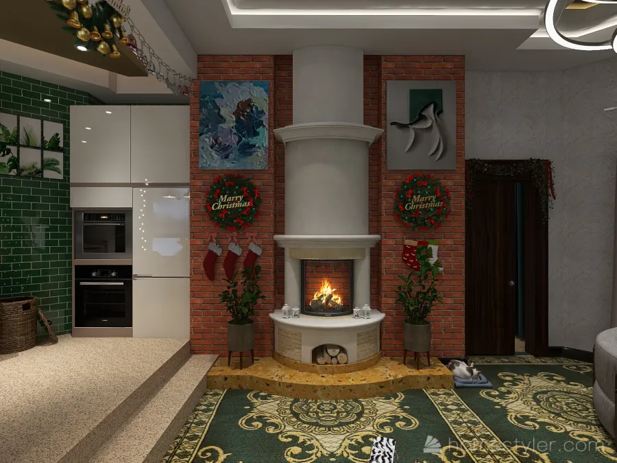 #ChristmasRoomContest- Joyful Deer 3d design renderings