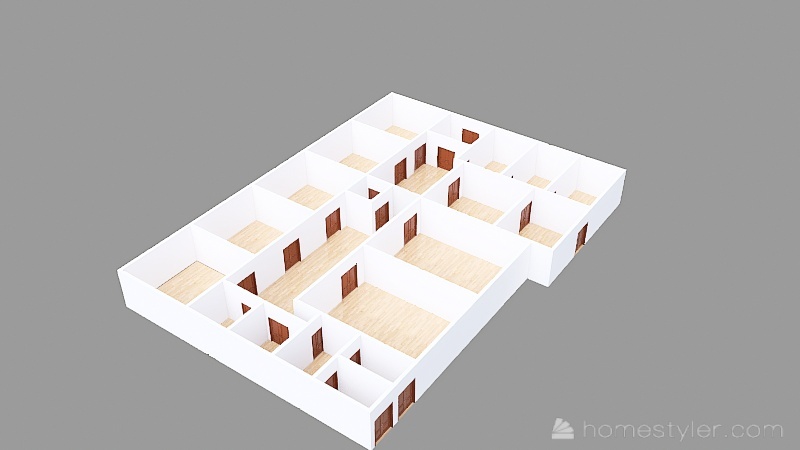Room 2- Bold Colors and Geometry 3d design renderings