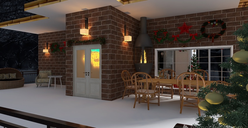 #ChristmasRoomContest_Merry Christmas to all 3d design renderings