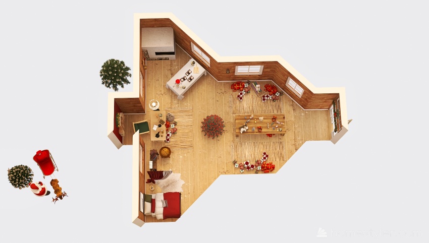 #ChristmasRoomContest_Santa´s home office 3d design picture 66.9