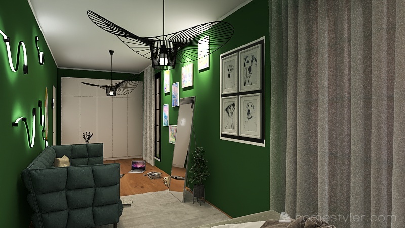 uni girl house 3d design renderings