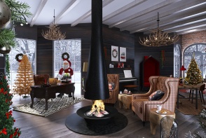#ChristmasRoomContest Santa's office Design Rendering
