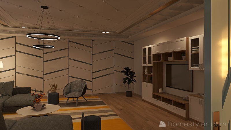 Cozy living room 3d design renderings