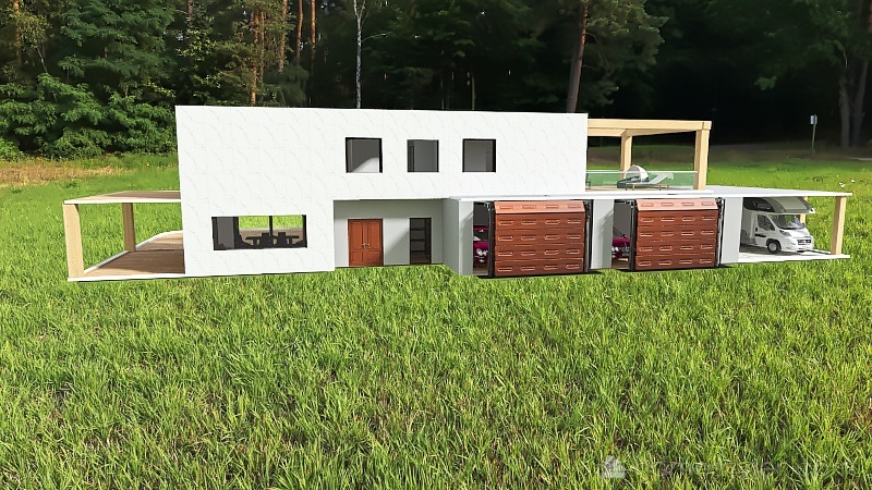 Dom i działka  - ver. 1 3d design renderings