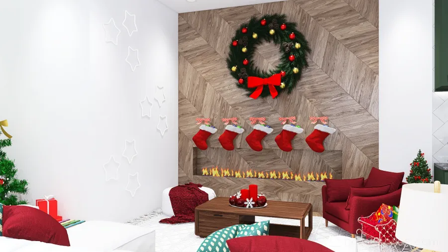 Ava Bowers #ChristmasRoomContest 3d design renderings