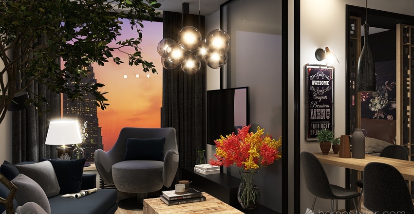 Living Room 3d design renderings
